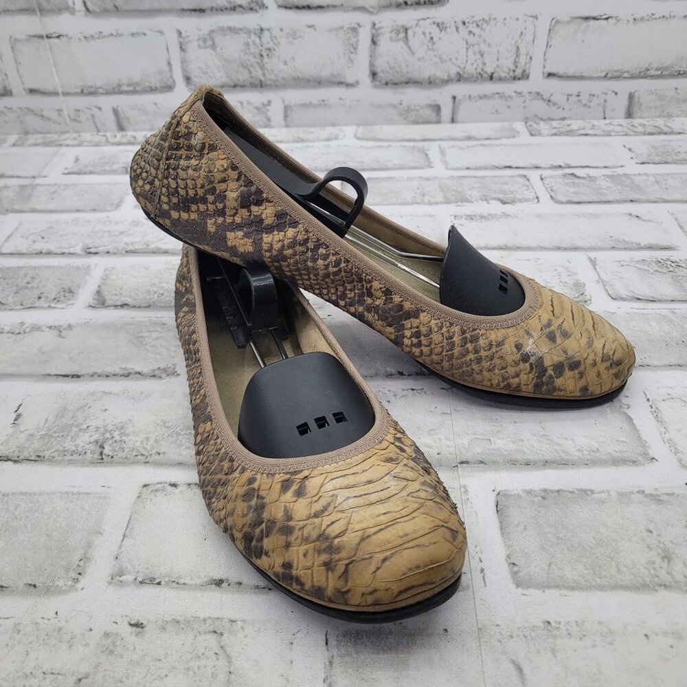 Rare Stuart Weitzman St. Barth Python Snake Flats… - image 1